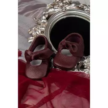 Красные детские лоферы из натуральной кожи Lily Claret