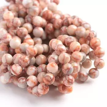 Красные каменные бусины в паутине 4-12 мм, каменные свободные бусины, сделай сам, для изготовления ювелирных изделий, браслет, ожерелье, аксессуары для ножных браслетов Dia 4mm