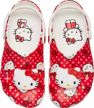 Красные классические клоги [Crocs] Hello Kitty