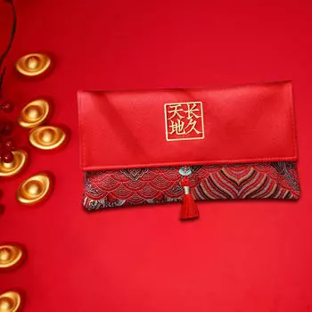 Красные конверты на удачу в китайский год на день рождения, фестиваль, помолвка 4 Characters