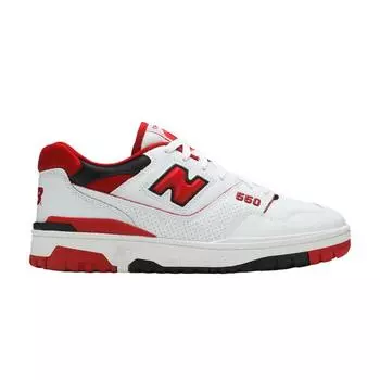 Красные кроссовки унисекс New Balance 550 White Team BB550SE1