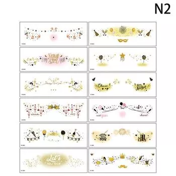 Красные наклейки для татуировок в китайском стиле, временные наклейки для татуировок на теле и лице, наклейка на китайский год