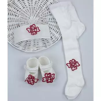 Красные носки для маленьких девочек, подарочные носки, бандана, набор обуви