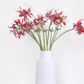 Красные паучьи лилии искусственные цветы красивая шелковая ветка цветок ликорис поддельный цветок свадебный декор для дома реквизит для фотосъемки