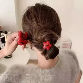 Красные резинки для волос, резинки для волос для женщин, резинки для волос, модные аксессуары для волос, держатели для хвостиков, головные уборы, подарки