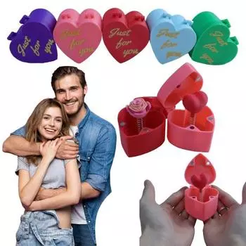 Красные розы и красное сердце-сюрприз подарок 3D-печатные магниты с розами Красная роза и сердце-сюрприз скрытый подарок на день рождения День святого Валентина Класс A красный