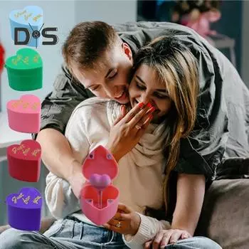 Красные розы и красное сердце-сюрприз подарок 3D-печатные магниты с розами Красная роза и сердце-сюрприз скрытый подарок на день рождения День святого Валентина Класс B зелёный