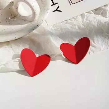 Красные серьги Love Simple Atmosphere Retro Cold Wind серьги-гвоздики для женщин