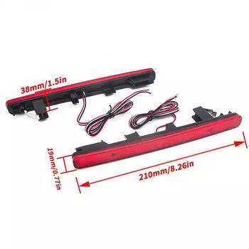 Красные светодиодные отражатели бампера для Acura TSX 09-14 (Для ЕвроСоглашения) Функционируют как задние, тормозные и задние противотуманные фары. красный