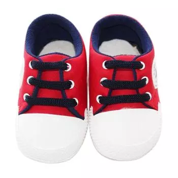 Красные, темно-синие детские туфли на шнуровке для маленьких мальчиков