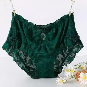 Красные трусики средней высокой талии большого размера, сексуальные удобные трусики-чеонгсам с пряжкой, трусики-трусики для полных L чёрный