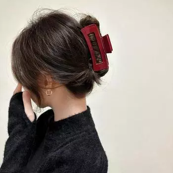 Красные заколки-краб для волос для женщин и девочек, большие геометрические акриловые заколки-крабы, элегантные заколки-клипсы, женские модные аксессуары для волос 5.8*8cm