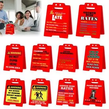 Красный акриловый настольный предупреждающий знак Heavy Duty Prank Desktop Предупреждающий знак Home
