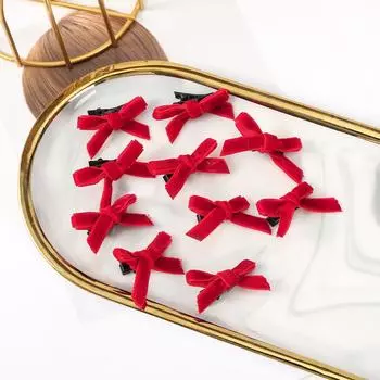 Красный бант заколка для волос для укладки хвостика заплетенных волос для девочек простые милые аксессуары для волос корейские заколки подарок на День святого Валентина