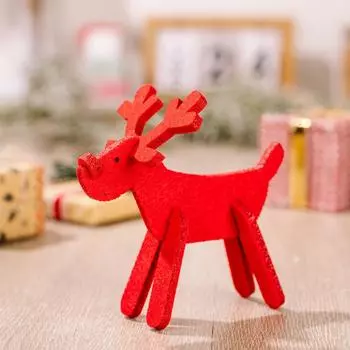 Красный Большой Праздничный Сделай Сам Фетровый Олень Для Веселого Декора Рождество Red Small Reindeer