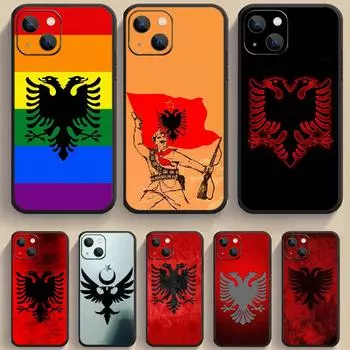 Красный чехол для телефона с флагом Албании для iPhone Samsung Galaxy Redmi Xiaomi Oppo OnePlus Note SA 7 8 9 10 11 12 13 14 20 21 22 23 53 54 Pro Max Plus Ultra iPhone 6 or 6S