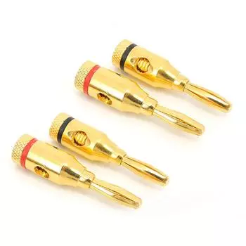Красный черный позолоченный музыкальный аудио динамик 4 мм разъем типа «банан» открытый винтовой разъем red 1pcs