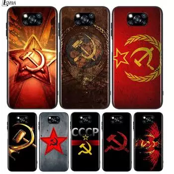 Красный флаг СССР для Xiaomi Redmi K30 K30S Mi 10T Lite Pro Poco X3 NFC X2 M3 M2 F2 Pro C3 F1, мягкий черный чехол для телефона Xiami A1(5X)