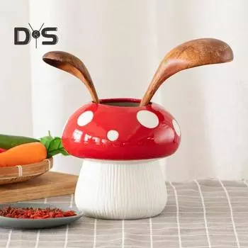 Красный грибной горшок для цветов, фигурка из смолы, устойчивый к атмосферным воздействиям, в помещении, на открытом воздухе, овощные травы, сочные кактусы, цветочный горшок, украшение для дома, балкона и сада красный