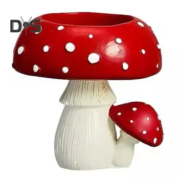 Красный грибной подсвечник, чайная ароматическая свеча, подсвечник из смолы, гостиная, ванная комната, украшение для рабочего стола, Рождественский подарок красный