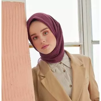 Красный хлопковый шарф Miray Claret