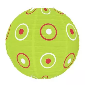 Красный и зеленый бумажный фонарь 12 дюймов Рождественский подвесной круглый фонарь для внутреннего и наружного праздничного потолочного декора D