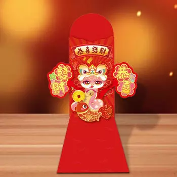 Красный конверт Хунбао для китайского лунного года, празднование денежного конверта Golden Snake