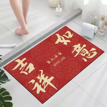 Красный ковер для дома, полиэстеровый коврик для пола, коврик для коридора, кухни, ванной, балкона, коврик для пола в ванной, уличный ковер, бытовая техника 40cmx60cm