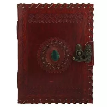 Красный кожаный журнал ручной работы, винтажный антикварный блокнот для рисования с краями, подарок 7 x 5 in коричневый