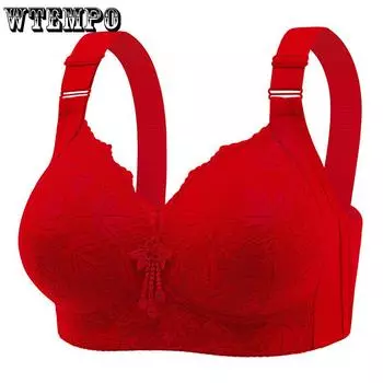 Красный кружевной бюстгальтер, кружевной бюстгальтер больших размеров, без стального кольца, тонкий бюстгальтер с чашечками 36/80B чёрный