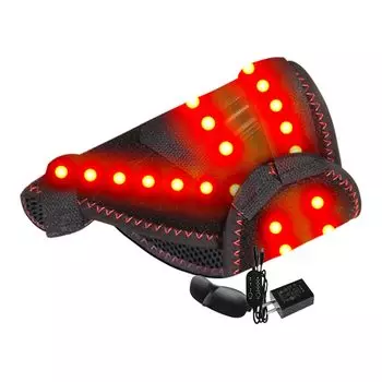 Красный ламповый бисер MACOLAUDER электрический пояс с подогревом поддержка лодыжки моющийся подогрев фиксированное время грелка для лодыжки унисекс легко надевать чёрный