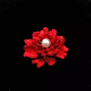 Красный пион Брошь High-End Niche High-End High-End Pearl Брошь Ретро-булавка Одежда Женская Мужская