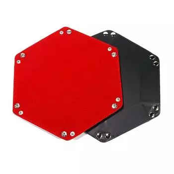 Красный поднос для хранения, высококачественная кожаная складная корзина для игральных костей, шариков, реквизита для вечеринок, ящик для хранения ключей, всякой всячины, организуйте чёрный