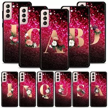 Красный ретро чехол для телефона с буквами A-Z для Samsung Galaxy S21 S20 S10 S9 S8 Plus Ultra 5g S10lite S10e S7edge S20 S21 Fe For Samsung S10e