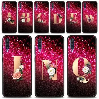 Красный ретро силиконовый чехол с буквами A-Z для Samsung Galaxy A50 A70 A10 A20e A30 A40 A20s A10s A10e A80 A90 A60 A30s For Samsung A80