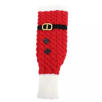 Красный рождественский чехол для бутылки вина, вязаный свитер для бутылки вина, многоразовый вязаный чехол для бутылки вина для воды