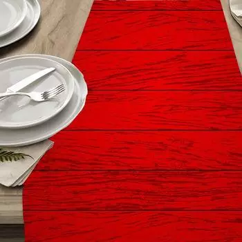 Красный Рождественский домашний обеденный стол, дорожка для стола, украшения, аксессуары, туалетный столик, прямоугольный коврик для стола, креативный подарок на год 150x33cm59x13inch