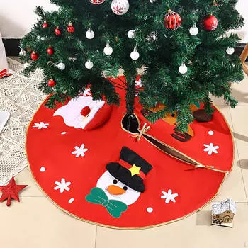 Красный рождественский елочный фартук юбка 39 дюймов декоративный рождественский декор коврик для фермерского праздника