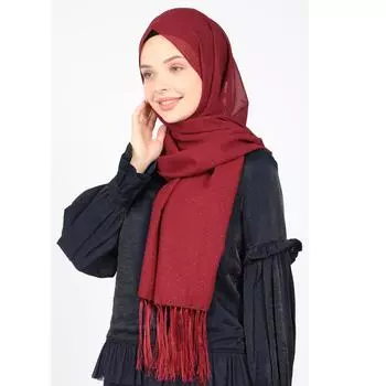 Красный серебристый вечерний платок Miray Claret