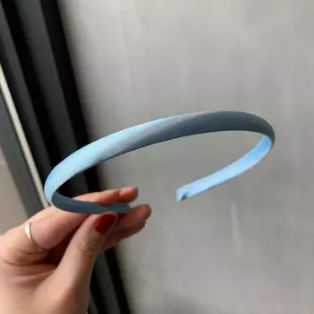 Красный Синий Зеленый Атласный Ободок для Волос для Женщин Девочек Детей Повязка для Волос Однотонный Тонкий Эластичный Обруч для Волос Аксессуары Головной убор