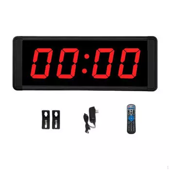 Красный светодиодный таймер портативный фитнес-тренировка для бега и спорта 1.8 Inch_6 Bit