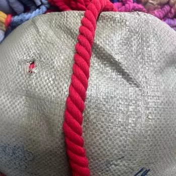 Красный трехпрядный хлопковый канат: Скрученный канат для перетягивания каната и узел в виде свастики, 8–20 мм, ручная работа. Red 8mm