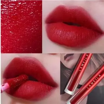 Красный тюбик, увлажняющий белый рот, красный, не легко выцветает, грязь для губ, прочный водонепроницаемый воздух, матовый туман, антипригарная чашка, глазурь для губ, макияж, студенческая косметика 01#