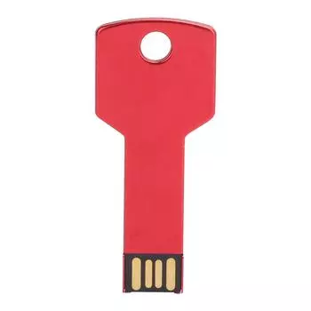 Красный USB-флешка из алюминиевого сплава, форма ключа, память U-диска для автомобиля, компьютера, использования, домашних принадлежностей, 8 ГБ 8GB