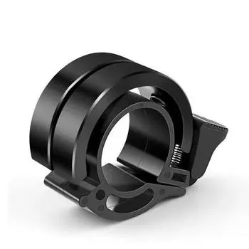 Красный велосипедный звонок, двойной алюминиевый безопасный велосипедный звонок на руль с громким четким и чистым звуком, для руля 22 мм чёрный