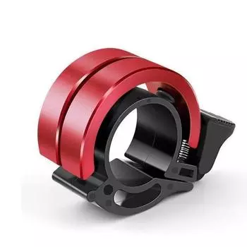 Красный велосипедный звонок, двойной алюминиевый безопасный велосипедный звонок на руль с громким четким и чистым звуком, для руля 22 мм