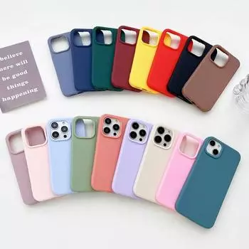 Красный, зеленый, мягкий матовый чехол для iPhone 14, 13, 12, 11 Pro Max 13, 14Plus, 14pro, 13PROMAX, противоударный силиконовый чехол из ТПУ для IPhone 11 iPhone 14