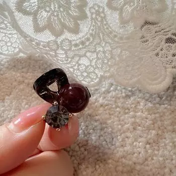 Красный Жемчуг Мини Маленький Захват Клип Женский Лоб Маленький Зажим Новый Зажим для Челки Стразы Заколка для Волос Аксессуары для Волос