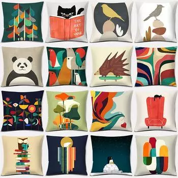 Красочная абстрактная серия наволочка для украшения дома и офиса Подушка для спальни, дивана, автомобиля, наволочка 40x40cm