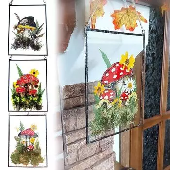 Красочная акриловая рамка с грибами, домашний художественный декор, подвеска «Ловец солнца» A